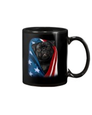 American flag - Black Pug Mug tile