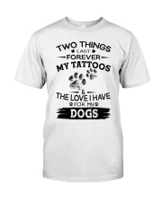 Love My Dogs and Tattoos Premium Fit Mens Tee tile