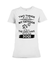 Love My Dogs and Tattoos Premium Fit Ladies Tee tile