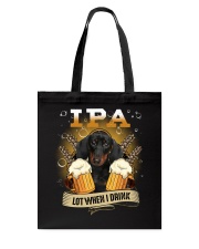 IPA Lot - BLACK Dachshund 2 Tote Bag tile