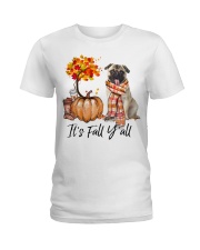 It is Fall - Pug 2 Ladies T-Shirt tile