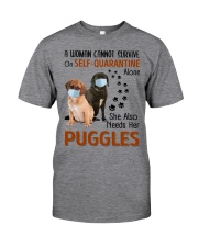 Quarantine With Puggles Classic T-Shirt front