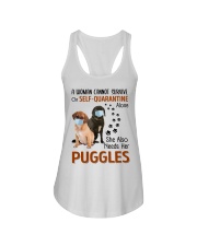 Quarantine With Puggles Ladies Flowy Tank tile
