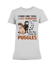 Quarantine With Puggles Premium Fit Ladies Tee tile