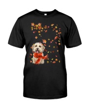 Leaf Scarf - Goldendoodle 1 Classic T-Shirt front