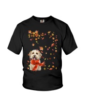 Leaf Scarf - Goldendoodle 1 Youth T-Shirt tile
