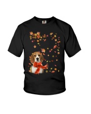 Leaf Scarf - beagle Youth T-Shirt tile