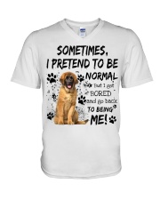 Sometimes - Leonberger V-Neck T-Shirt tile