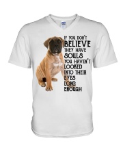 Long Enough - Bullmastiff V-Neck T-Shirt tile