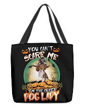 Crazy Lady - Pocket Beagle All-Over Tote tile