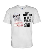 Amazing Daddy - Shih Tzu V-Neck T-Shirt tile