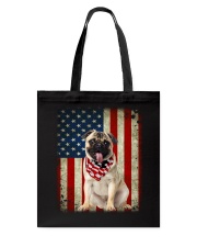 Pug - American Flag Tote Bag tile