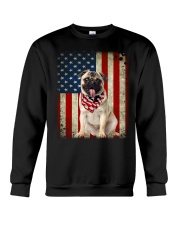 Pug - American Flag Crewneck Sweatshirt tile