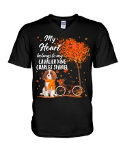 Belonging - Cavalier King Charles Spaniel 1 V-Neck T-Shirt tile