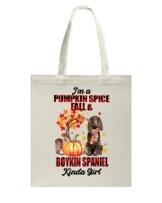 Pumpkin Girl - Boykin Spaniel Tote Bag tile