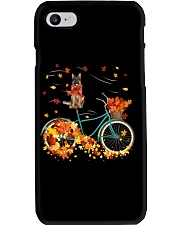 Autumn Bike - LONG HAIRED German Shepherd Phone Case tile