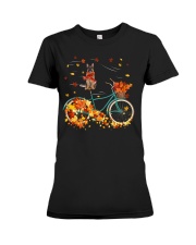 Autumn Bike - LONG HAIRED German Shepherd Premium Fit Ladies Tee tile