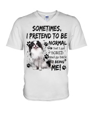 Sometimes - Japanese Chin 2 V-Neck T-Shirt tile