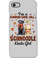 Pumpkin Kinda - GREY Schnoodle Phone Case tile
