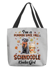Pumpkin Kinda - GREY Schnoodle All-Over Tote tile