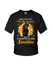 Your Sunshine - BLACK Dachshund Youth T-Shirt tile