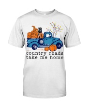 Blue Car - BLACK German Shepherd Classic T-Shirt front
