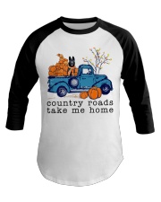 Blue Car - BLACK German Shepherd Baseball Tee tile