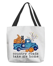 Blue Car - BLACK German Shepherd All-Over Tote tile