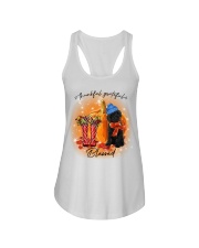 Grateful - BLACK Labradoodle Ladies Flowy Tank tile
