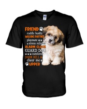 Playmate - BLACK Shih Tzu V-Neck T-Shirt tile