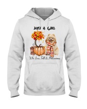 Fall And - Pomeranian 1 Hooded Sweatshirt tile