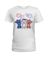 American Firework - Yorkshire Terrier Ladies T-Shirt tile