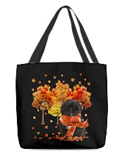 Fall Forest - BLACK Shih Tzu All-Over Tote tile