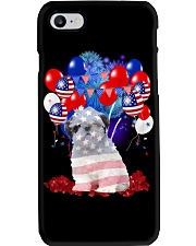 4th July American Balloons Flag Dog - Shih Tzu Phone Case tile