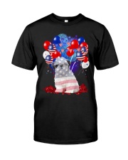 4th July American Balloons Flag Dog - Shih Tzu Classic T-Shirt front