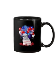 4th July American Balloons Flag Dog - Shih Tzu Mug tile