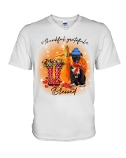 Grateful - BLACK American Staffordshire Terrier V-Neck T-Shirt tile