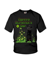 Gold Grass - Black labrador Youth T-Shirt tile