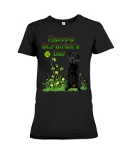 Gold Grass - Black labrador Premium Fit Ladies Tee tile