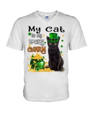 Lucky Charm - Cat 3 V-Neck T-Shirt tile