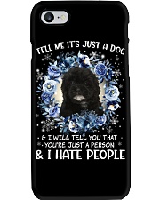 Hate People - BLACK Shih-Poo Phone Case tile