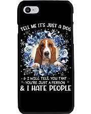 Hate People - Basset Hound Phone Case tile
