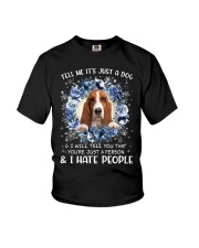 Hate People - Basset Hound Youth T-Shirt tile