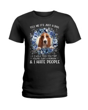 Hate People - Basset Hound Ladies T-Shirt tile