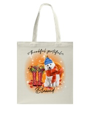 Grateful - Japanese Spitz Tote Bag tile