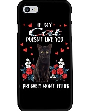 Either - BLACK Cat Phone Case tile