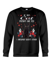 Either - BLACK Cat Crewneck Sweatshirt tile