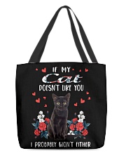 Either - BLACK Cat All-Over Tote tile