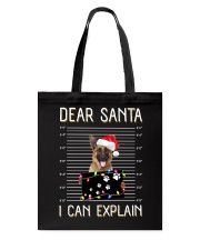 Dear Santa German Shepherd Dog Tote Bag tile