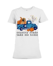 Blue Car - Chinese Shar Pei Premium Fit Ladies Tee tile